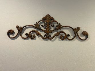 Ornate Scrollwork Metal Wall Decor