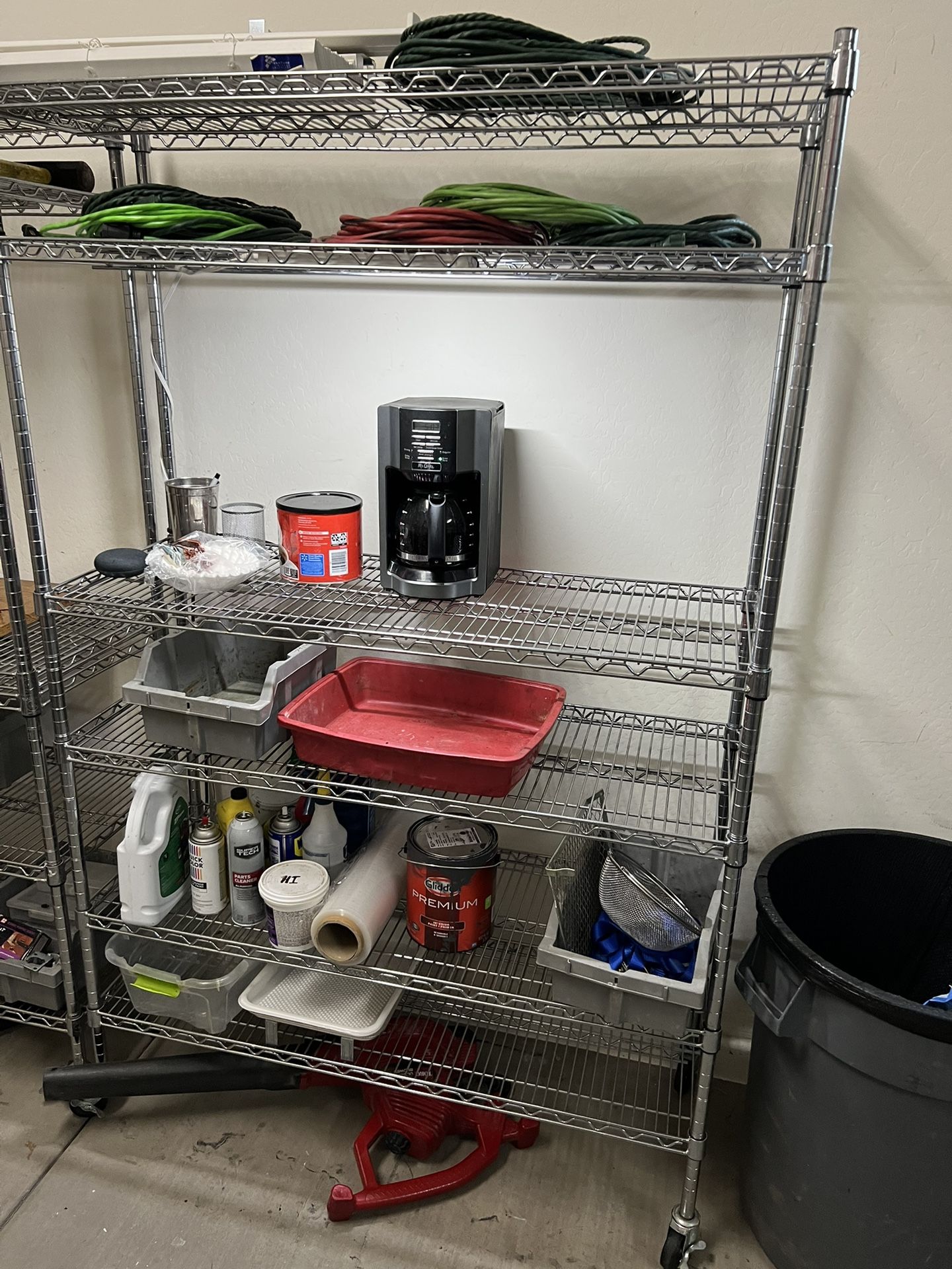 Steelton 18" x 60" NSF Chrome 6-Shelf Kit with 72" Posts and Casters