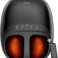 New in box ibreo Shiatsu Foot Massager with Heat, Deep Kneading Therapy, Air Compression, for Feet Neuropathy, Plantar Fasciitis, Pain Relief, with Au