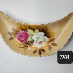 Rare Vintage Half Moon Plate