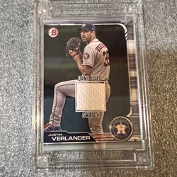Justin Verlander Jersey Fusion Baseball Card With A Swatch Of Game Worn Jersey