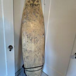 Surfboard With Foot Cord And Rusty Find