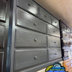 Nine Drawer Grey Chest Pinewood Dresser Pino 