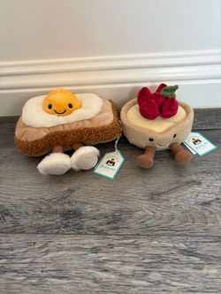 Jellycat breakfast toast and strawberry tart