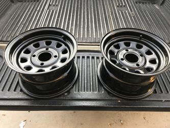 2 BRAND NEW ITP DELTA STEEL WHEELS BLACK