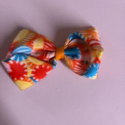 Multi-coloured hair bow  #hairbow