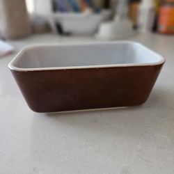 Vintage Pyrex Brown Fridgie 