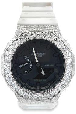Casio G-Shock Watch with iced out Moissinate