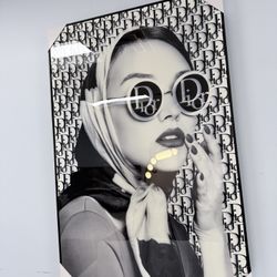 Glossy Modern Canvas Wall Art 47”H X 32”W