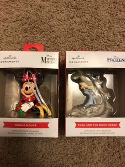 Hallmark ornaments. Minnie mouse in frozen