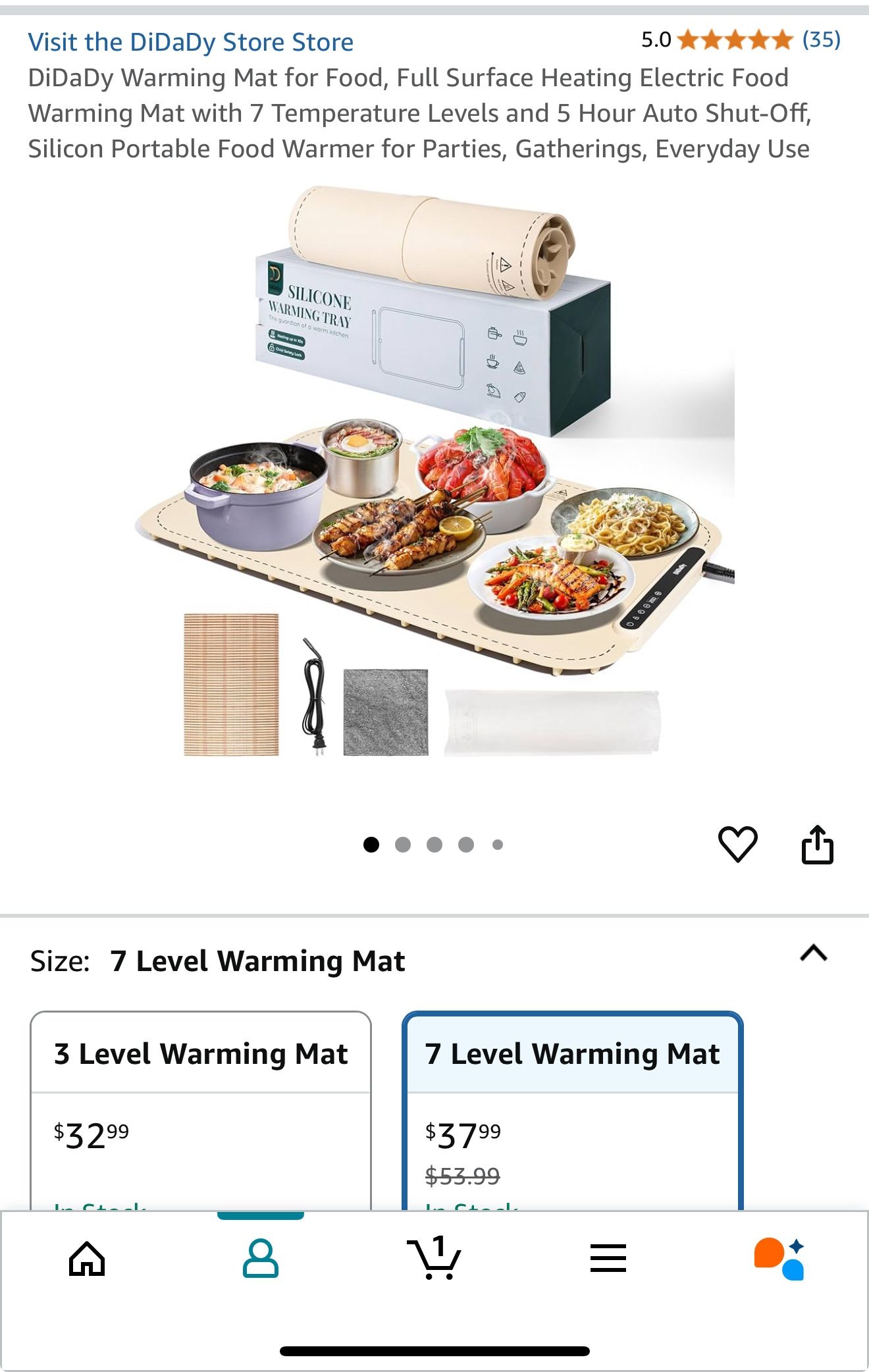 DiDaDy Warming Mat for Food, Full Surface Heating Electric Food Warming Mat