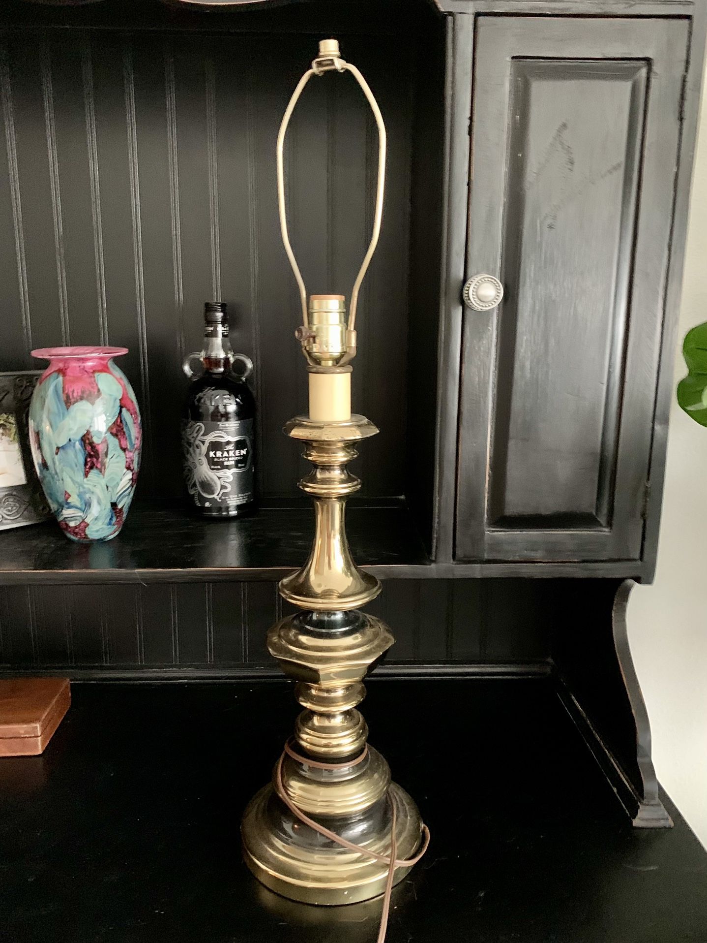 Set of Four Vintage Brass Lamps