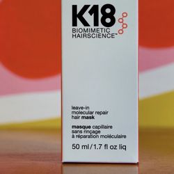 K18 leave in molecular hair mask brand new AMAZING, Retail $75