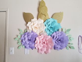 Unicorn backdrop birthday party decorations