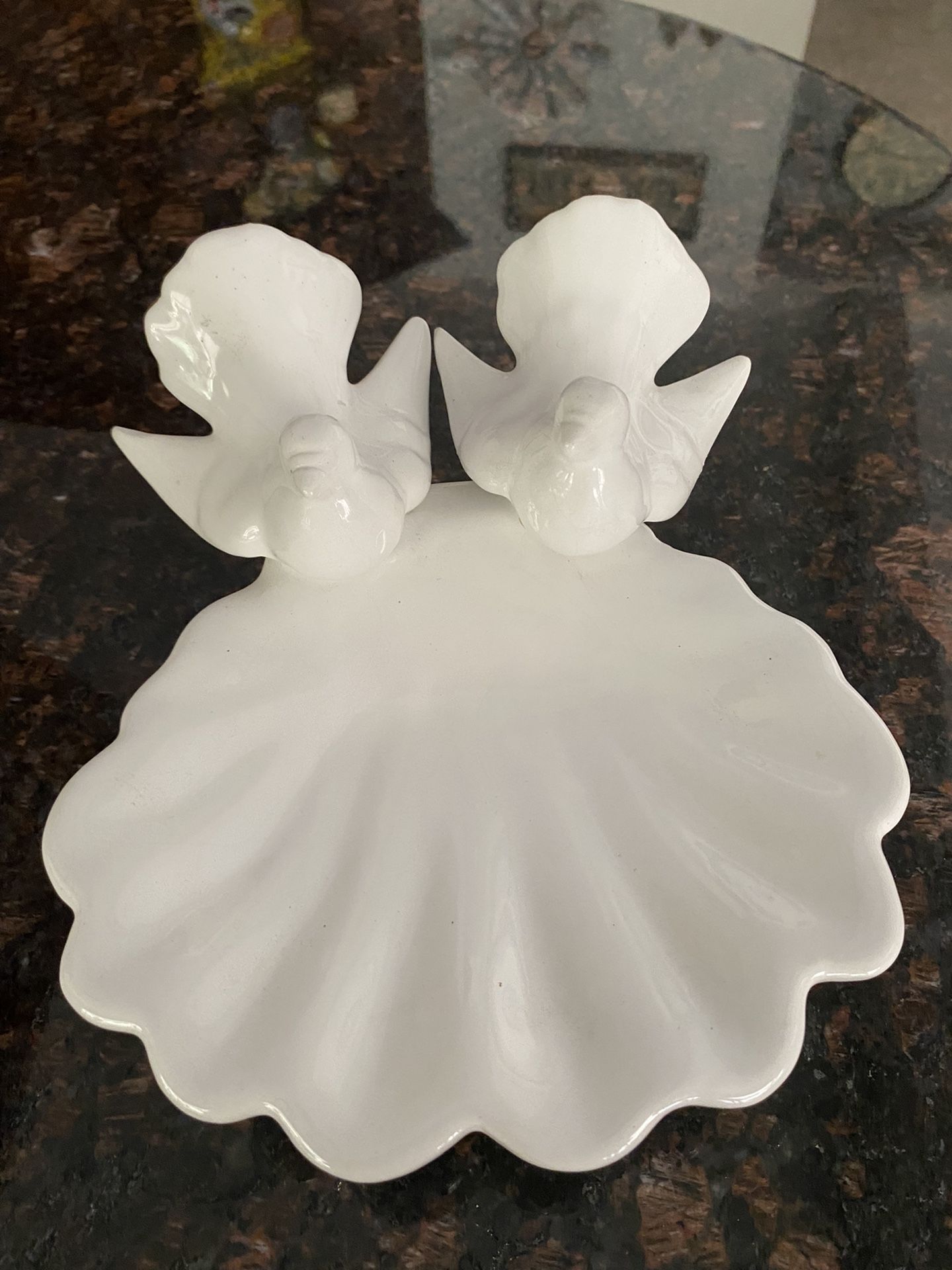 Ceramic Dove Jewelry Holder
