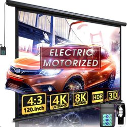 120” Motorized Projector Screen On Sale