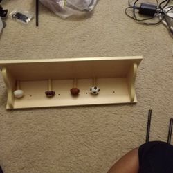 Child's Sports Shelf And Rack