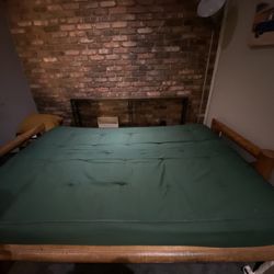 Wood Futon. Couch/bed adjustable