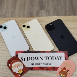Apple IPhone 15 5G Unlocked For All Carriers - $1 Down Today - NO CREDIT Needed