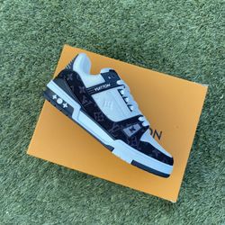 Black And White Lv Trainers 