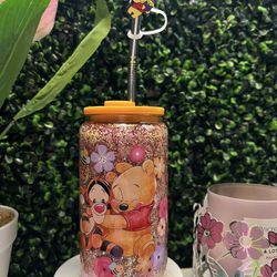 16oz Snow Globe Glass Cup