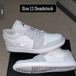 Low White Camo 1s