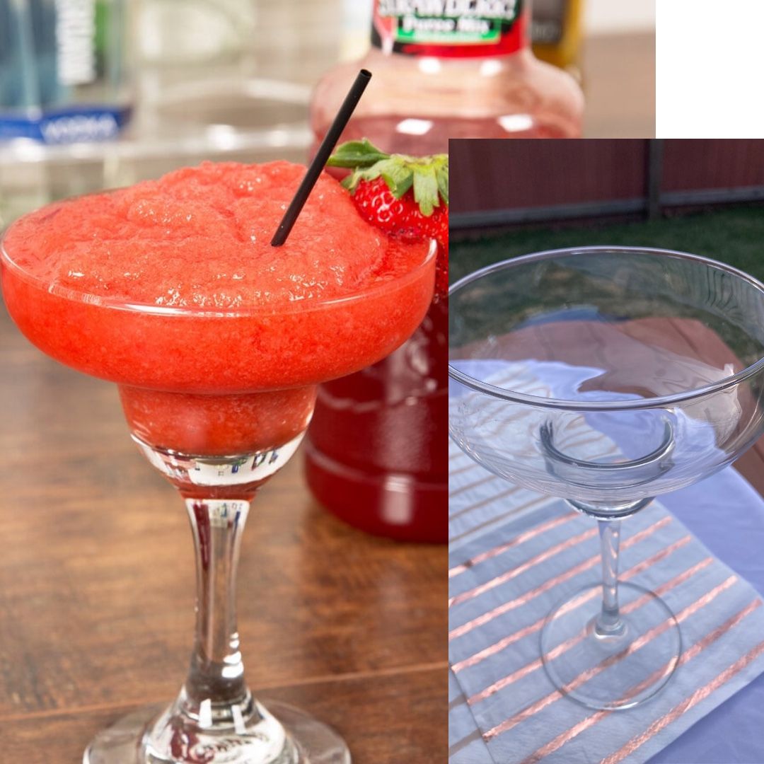 Set of 2,  large Margarita Glasses