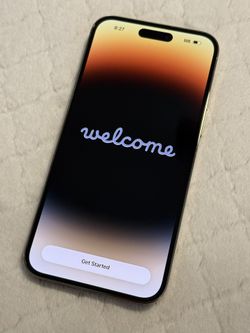 Gold iPhone 14 Pro Max - 256GB Storage.