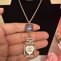 Upcycled Parfume Bottle Stainless Steel Necklace 