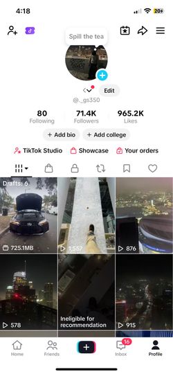 Tik tok account