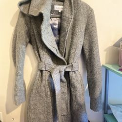 Calvin Klein Hooded Wool Coat