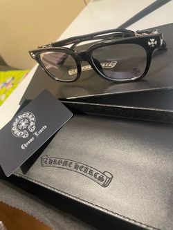 Black Chrome Heart Glasses