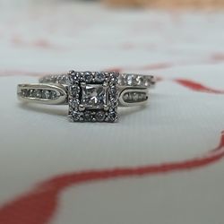 Diamond Engagement Ring/wedding Band 