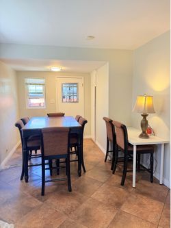 Dining table and 8 chairs