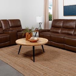 BROWN POWER RECLINER SOFA SET