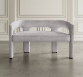Grey Upholstered Bench