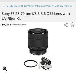 Sony FE 28-70 f/3.5-5.6 OSS Lens with cap and lens Hood 