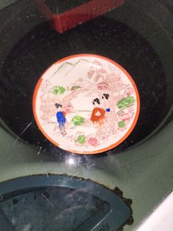Vintage [Hand Painted] Eggshell Saucer (Geisha Kutani)