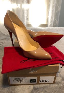 Brand new 100% authentic Louboutin, Nude Pigalle Follies Pointed Toe Pump (red bottoms) never worn Sz 38.5 (wmn sz 8.5)