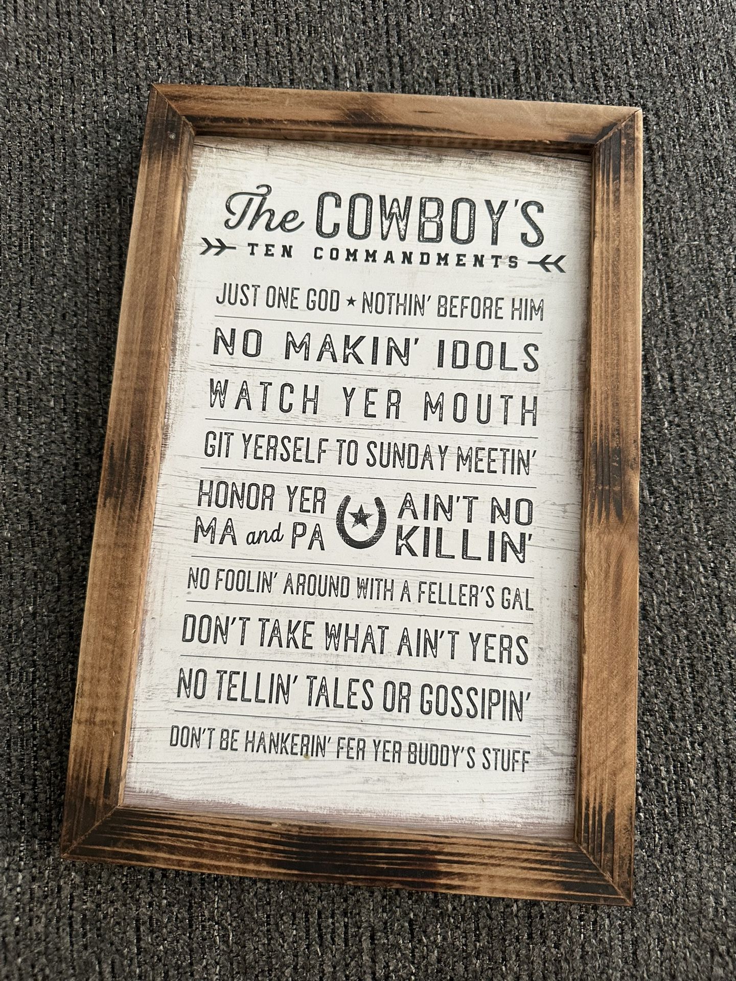 Hobby Lobby Cowboy Decor Sign 
