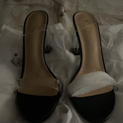 New Black Clear Heels 👠 