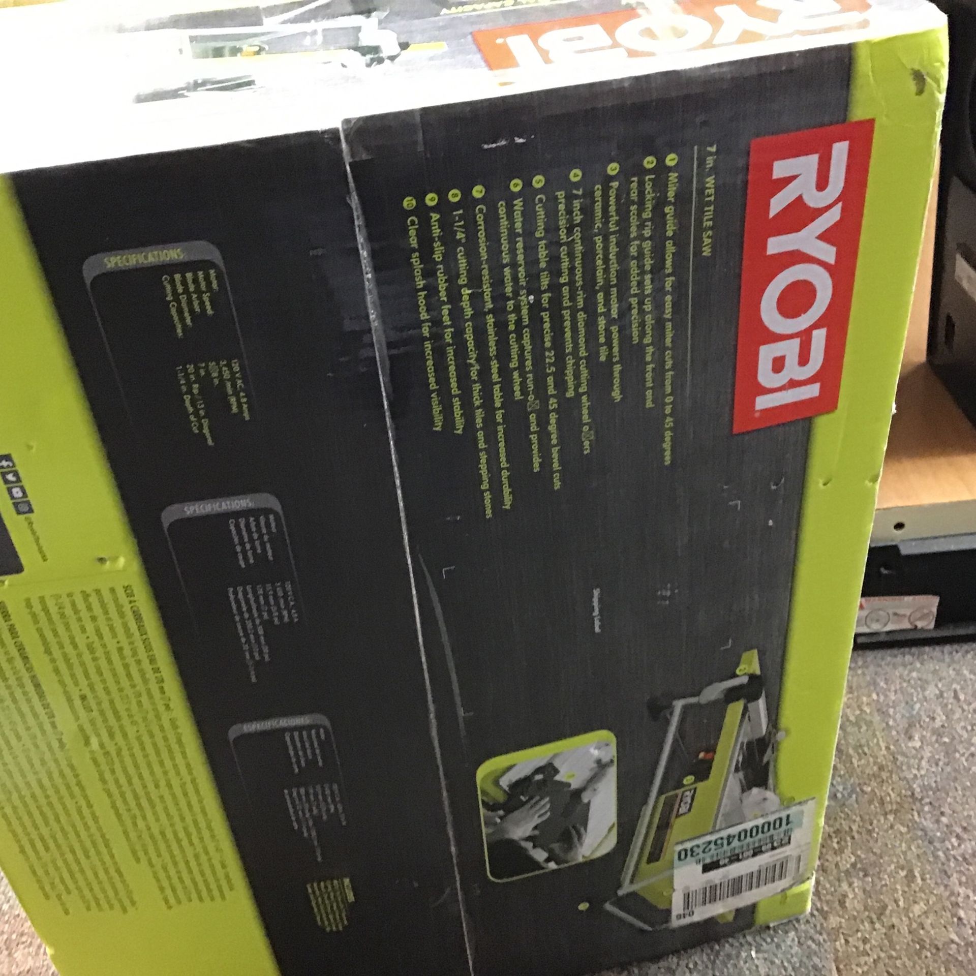 Ryobi Wet Tile Saw