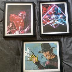 3 Custom Horror Pictures In Frames