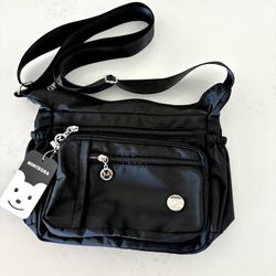 New Women’s Shoulder Handbag Multiple Pockets Bag Crossbody Purse Black Tote