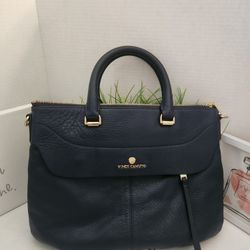 Vince Camuto Dean Satchel Blue Medium Handbag ***NO CROSSBODY STRAP 