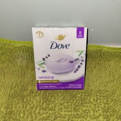 Dove 8 Bar Soap Relaxing Beauty Bar With Lavender Oil Amd Chamomile 