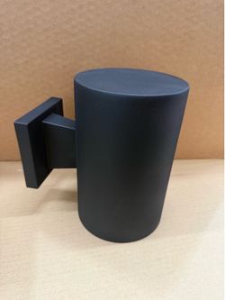 Generation Lighting — Outdoor Cylinders Coastal 1 -Light 9-in H Black Hardwired Outdoor Wall Light