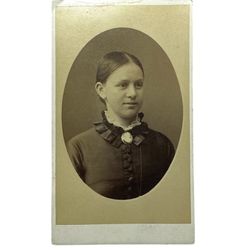 Antique Victorian Era Photograph Young Women 1880s CDV Frederik Klem Norway