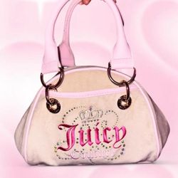 Juicy Couture Beige Pink Dreamy Satchel Bag (More bags on my profile)