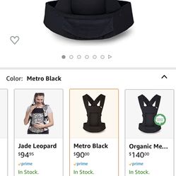 Brand New Organic Black Gemini Baby Carrier 